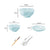 Soga Light Blue Japanese Style Ceramic Dinnerware Crockery Soup Bowl Plate Server Kitchen Home Decor Set Of 12