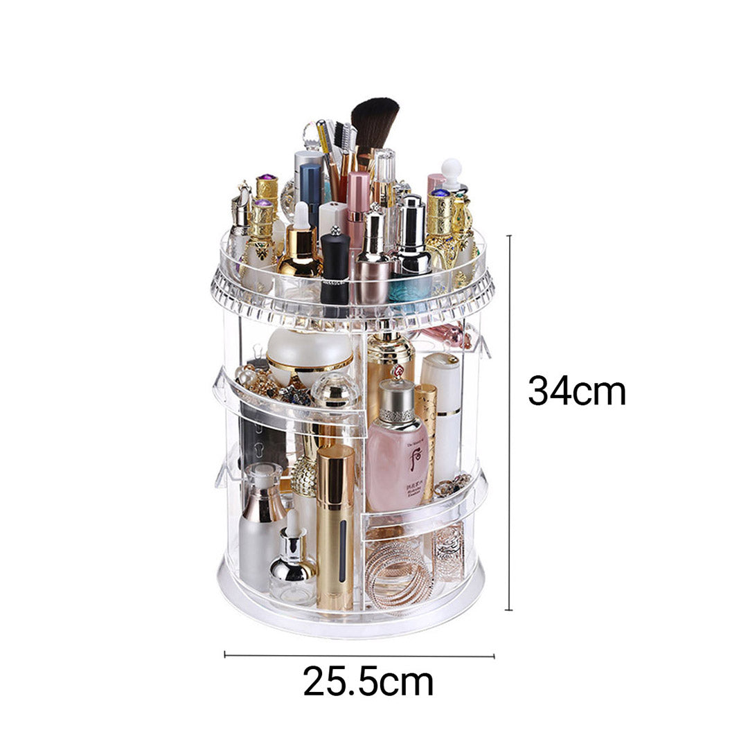 Soga 360 Degree Rotating Makeup Organiser Cosmetics Holder Display Stand Skincare Home Decor