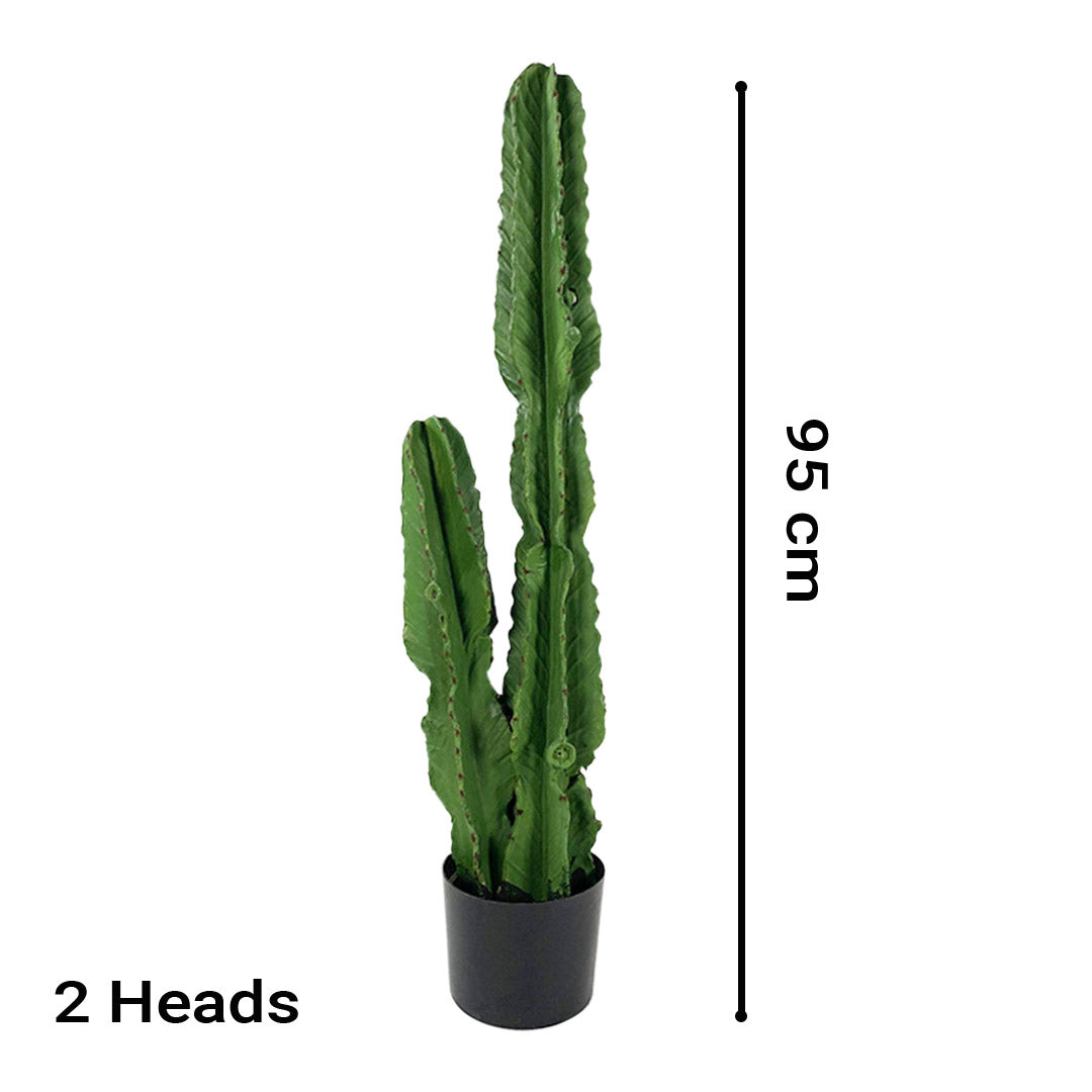 Soga 4 X 95cm Green Artificial Indoor Cactus Tree Fake Plant Simulation Decorative 2 Heads