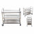Soga 3 Tier 75x40x83.5cm Stainless Steel Kitchen Dinning Food Cart Trolley Utility Size Small