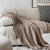 2X Coffee Diamond Pattern Knitted Throw Blanket Warm Cozy Woven Cover Couch Bed Sofa Home Decor with Tassels