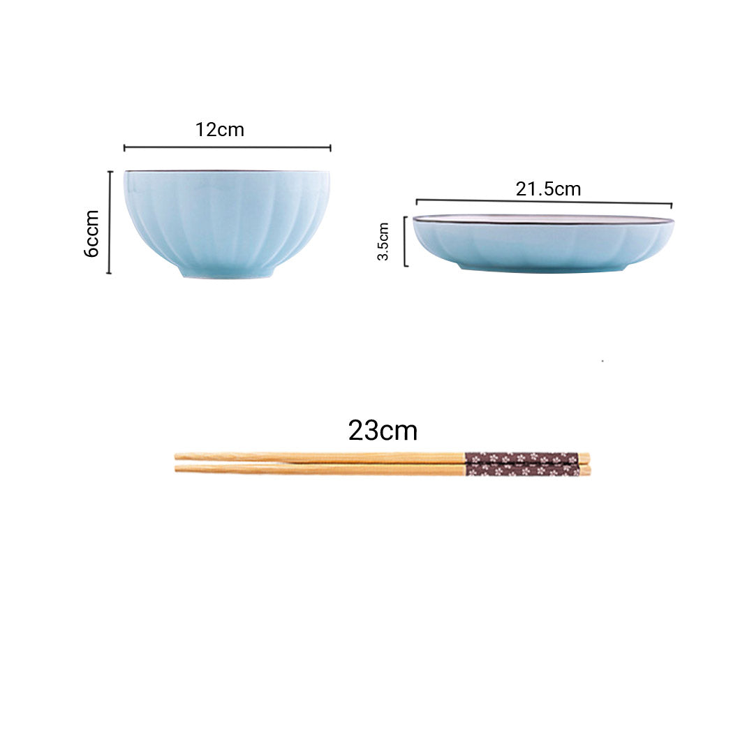 Soga Blue Japanese Style Ceramic Dinnerware Crockery Soup Bowl Plate Server Kitchen Home Decor Set Of 10