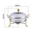 Soga Stainless Steel Gold Accents Round Buffet Chafing Dish Cater Food Warmer Chafer With Glass Top Lid