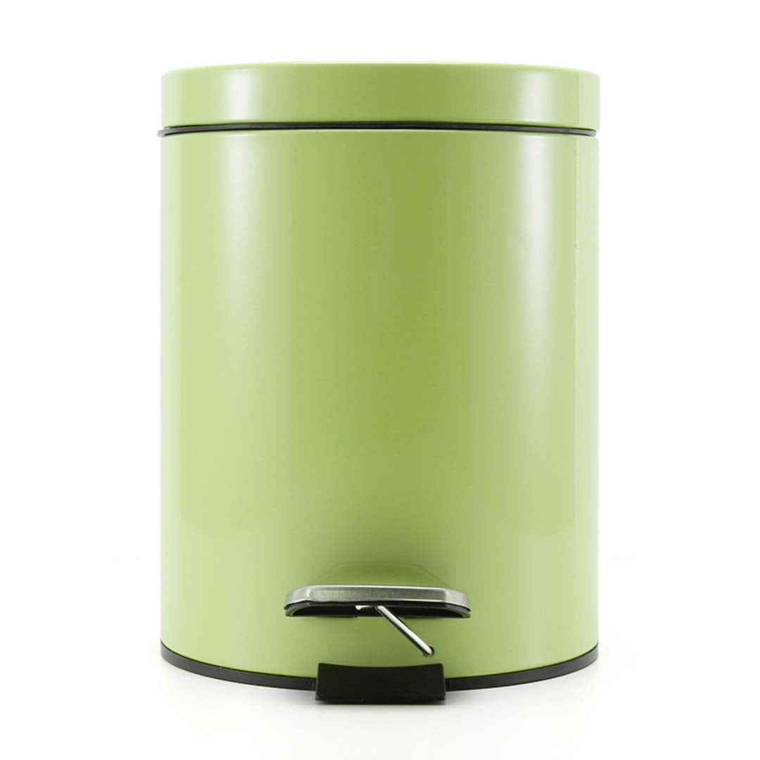 Soga 4 X Foot Pedal Stainless Steel Rubbish Recycling Garbage Waste Trash Bin Round 12 L Green