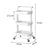 Soga 3 Tier Steel White Movable Kitchen Cart Multi Functional Shelves Portable Storage Organizer With Wheels