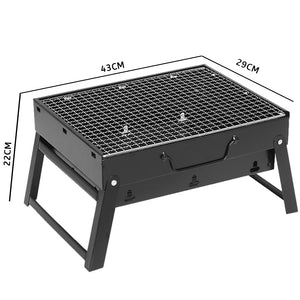 Soga 2 X 43cm Portable Folding Thick Box Type Charcoal Grill For Outdoor Bbq Camping