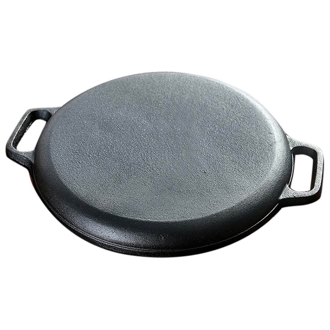 Soga Cast Iron 35cm Frying Pan Skillet Coating Steak Sizzle Platter