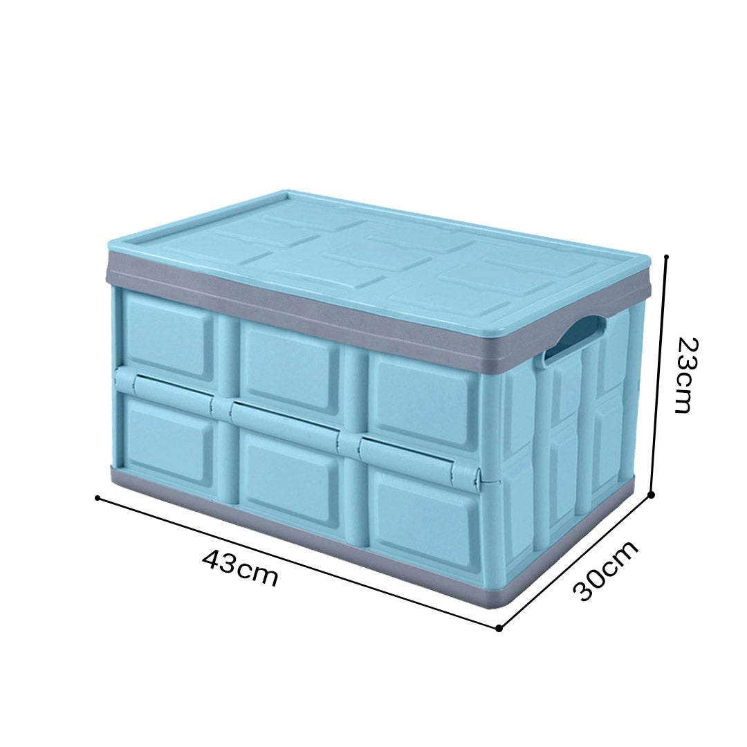 Soga 2 X 30 L Collapsible Car Trunk Storage Multifunctional Foldable Box Blue