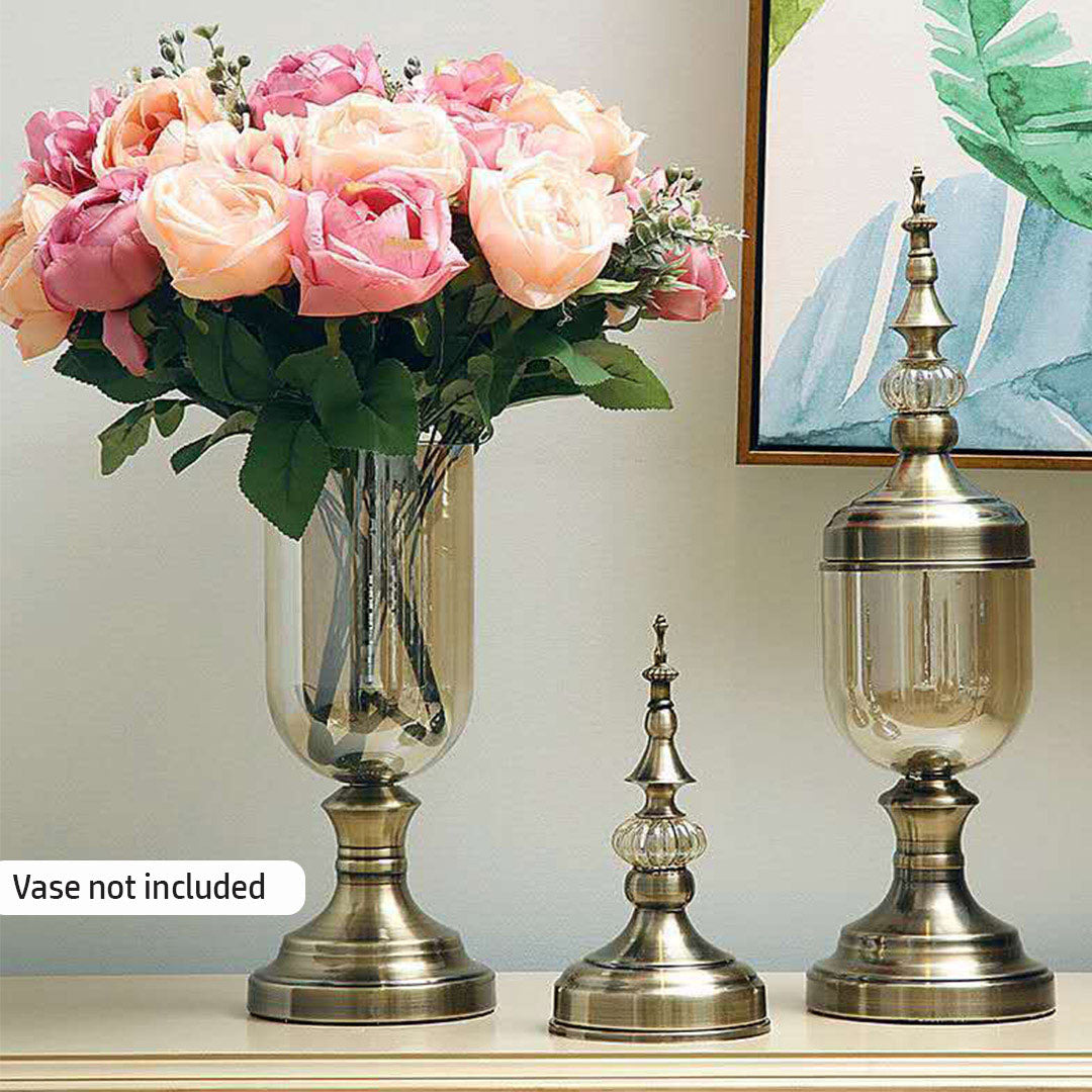 Soga 3pcs Artificial Silk With 15 Heads Flower Fake Rose Bouquet Table Decor Pink