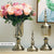 Soga 3pcs Artificial Silk With 15 Heads Flower Fake Rose Bouquet Table Decor Pink
