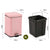 Soga 2 X 6 L Foot Pedal Stainless Steel Rubbish Recycling Garbage Waste Trash Bin Square Pink