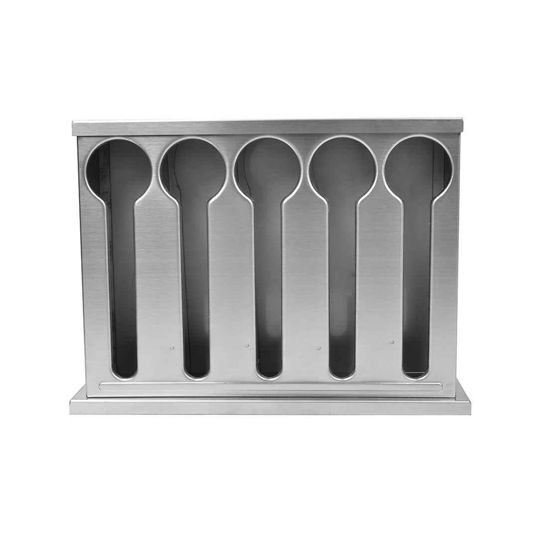 Soga 2 X Stainless Steel Buffet Restaurant Spoon Utensil Holder Storage Rack 5 Holes