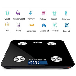 Soga 2 X Wireless Bluetooth Digital Body Fat Scale Bathroom Health Analyser Weight Black