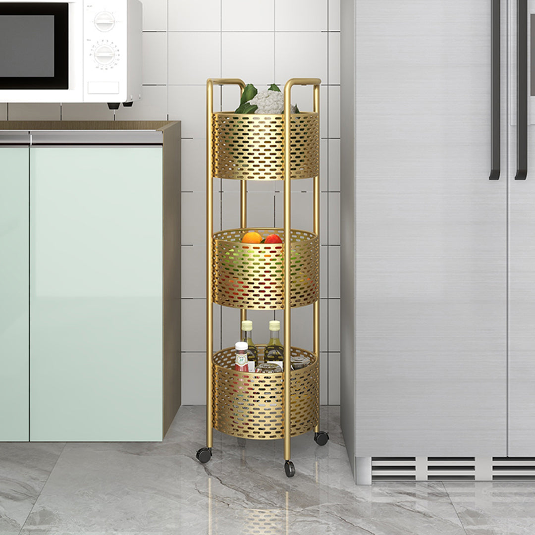 2X 3 Tier Bathroom Shelf Multifunctional Storage Display Rack Organiser with wheels