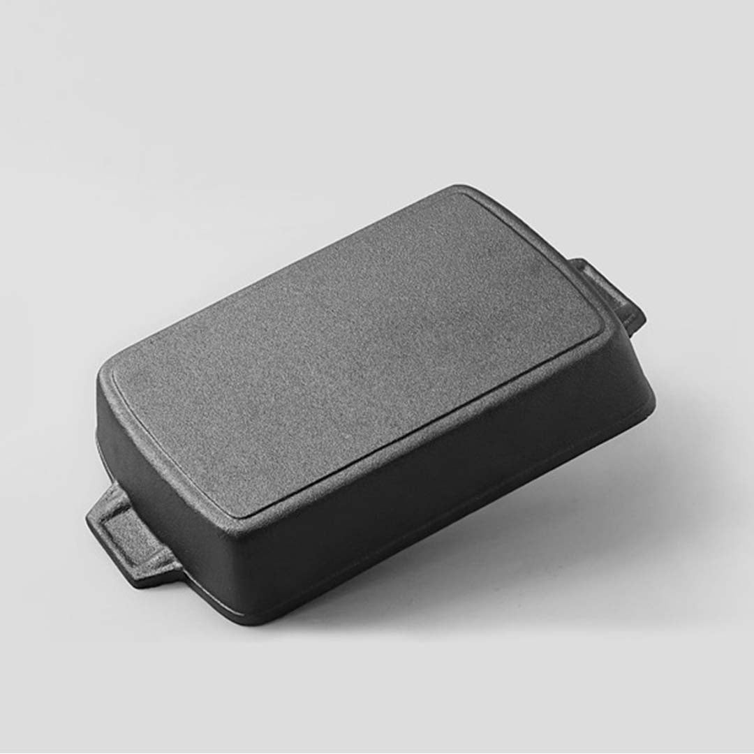 Soga 2 X 33cm Cast Iron Rectangle Bread Cake Baking Dish Lasagna Roasting Pan