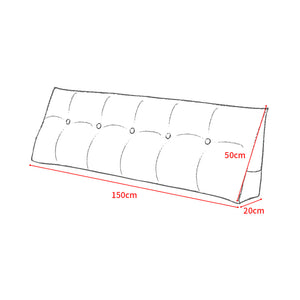Soga 2 X 150cm Silver Triangular Wedge Bed Pillow Headboard Backrest Bedside Tatami Cushion Home Decor