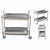 Soga 2 Tier 85x45x90cm Stainless Steel Kitchen Trolley Bowl Collect Service Food Cart Medium