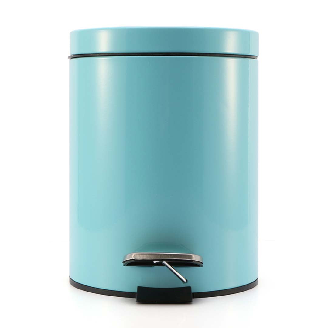 Soga 4 X 7 L Foot Pedal Stainless Steel Rubbish Recycling Garbage Waste Trash Bin Round Blue