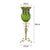 Soga 85cm Green Glass Floor Vase With Tall Metal Flower Stand