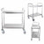 Soga 2 Tier 81x46x85cm Stainless Steel Kitchen Dining Food Cart Trolley Utility Round Small