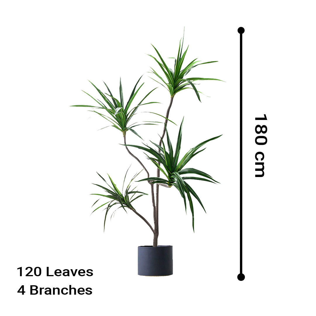 Soga 4 X 180cm Green Artificial Indoor Brazlian Iron Tree Fake Plant Decorative 4 Heads