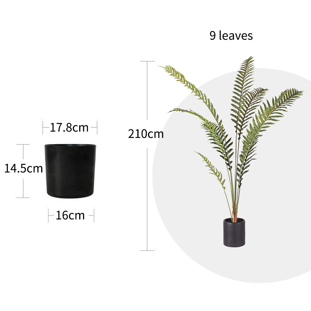 Soga 210cm Artificial Green Rogue Hares Foot Fern Tree Fake Tropical Indoor Plant Home Office Decor