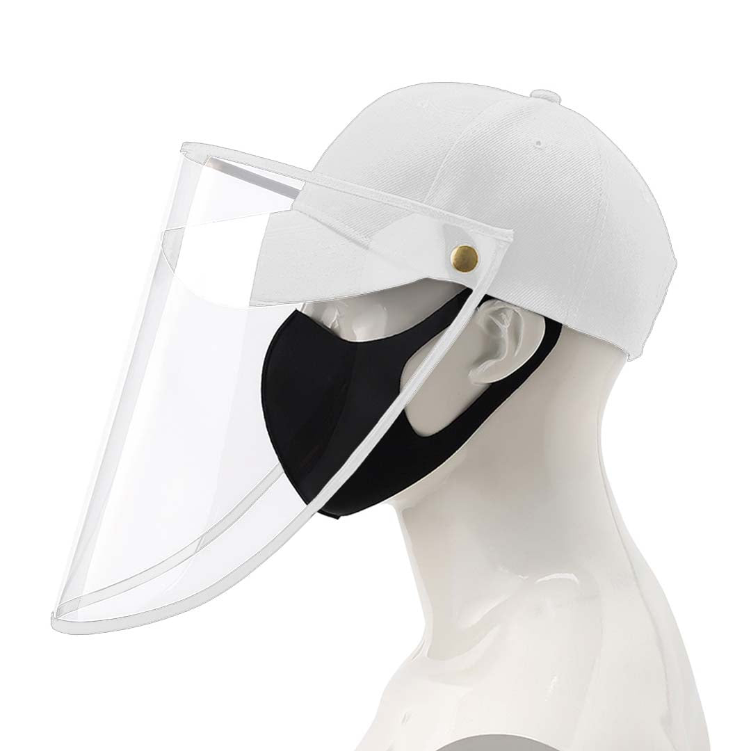 10 X Outdoor Protection Hat Anti Fog Pollution Dust Protective Cap Full Face Hd Shield Cover Adult White