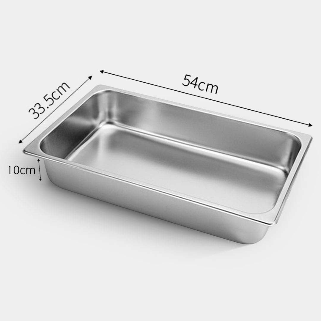 Soga 2 X Gastronorm Gn Pan Full Size 1/1 Gn Pan 10cm Deep Stainless Steel Tray