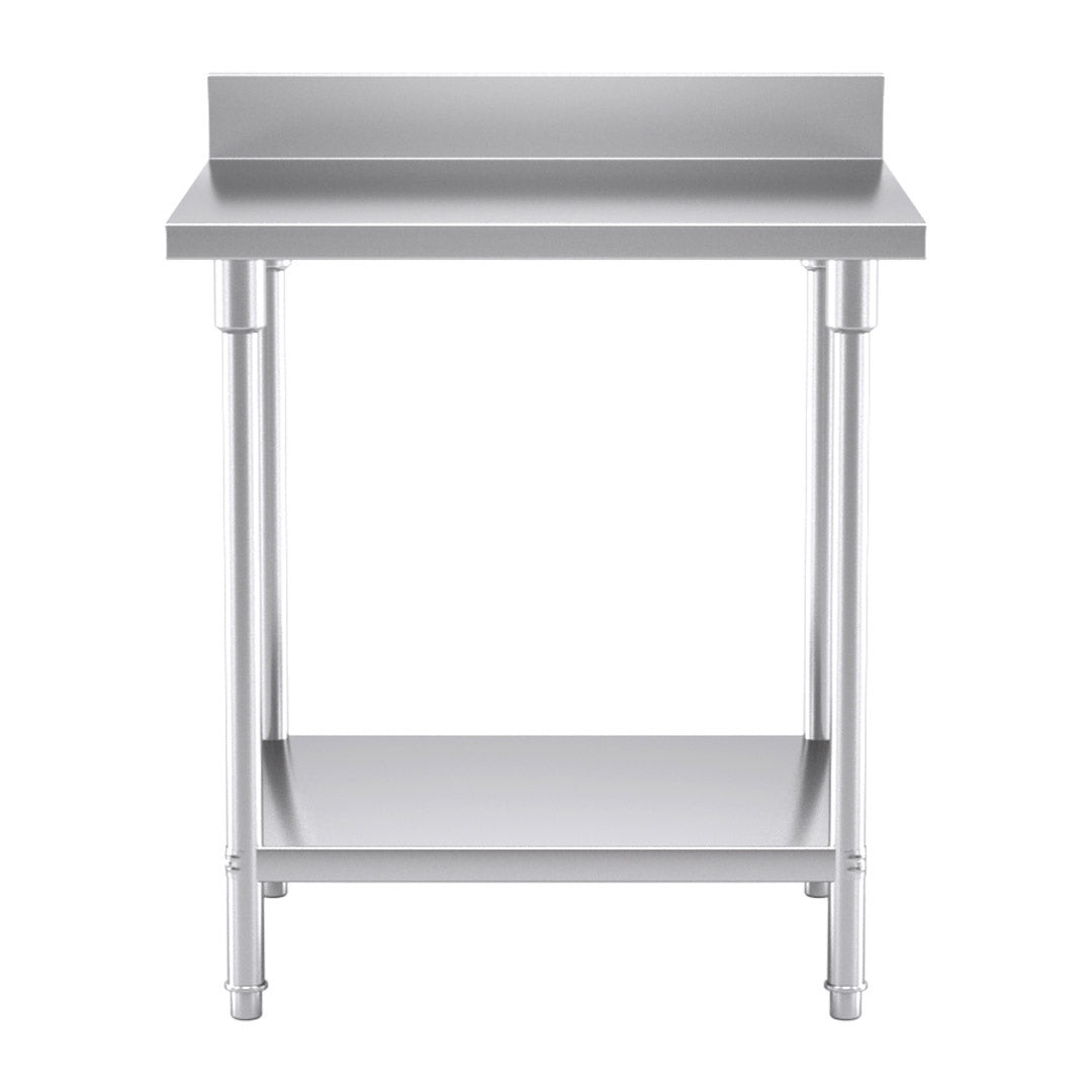 Soga Commercial Catering Kitchen Stainless Steel Prep Work Bench Table With Back Splash 80*70*85cm