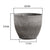 Soga 27cm Rock Grey Round Resin Plant Flower Pot In Cement Pattern Planter Cachepot For Indoor Home Office