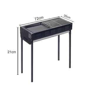 Soga 2 X 72cm Portable Folding Thick Box Type Charcoal Grill For Outdoor Bbq Camping