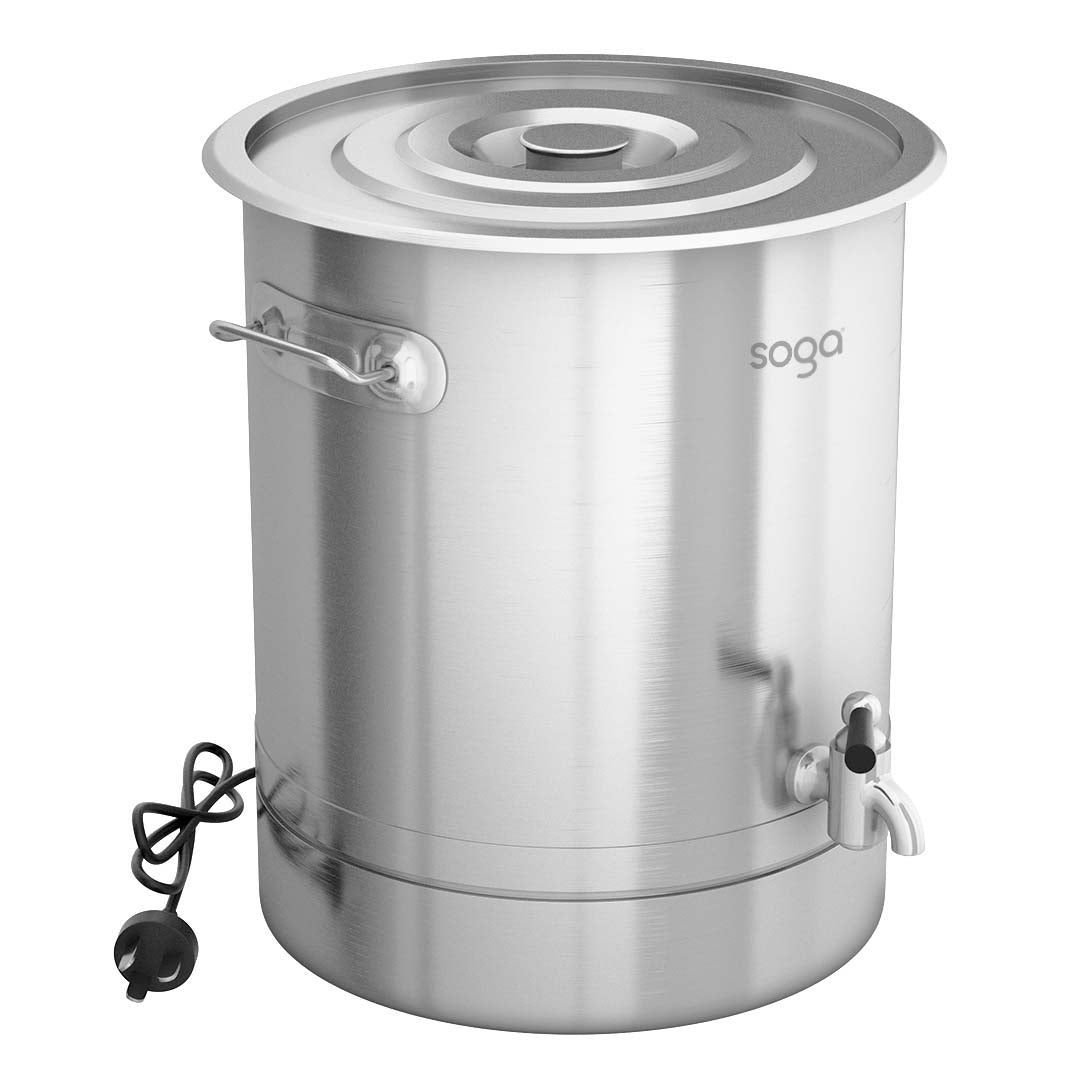 Soga 2 X 33 L Stainless Steel Urn Commercial Water Boiler 2200 W