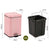 Soga 2 X 12 L Foot Pedal Stainless Steel Rubbish Recycling Garbage Waste Trash Bin Square Pink