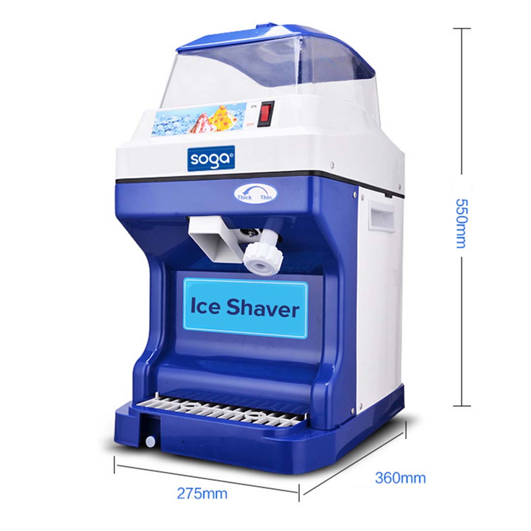 Soga 2 X Ice Shaver Commercial Electric Stainless Steel Ice Crusher Slicer Machine 180 Kg/H 88