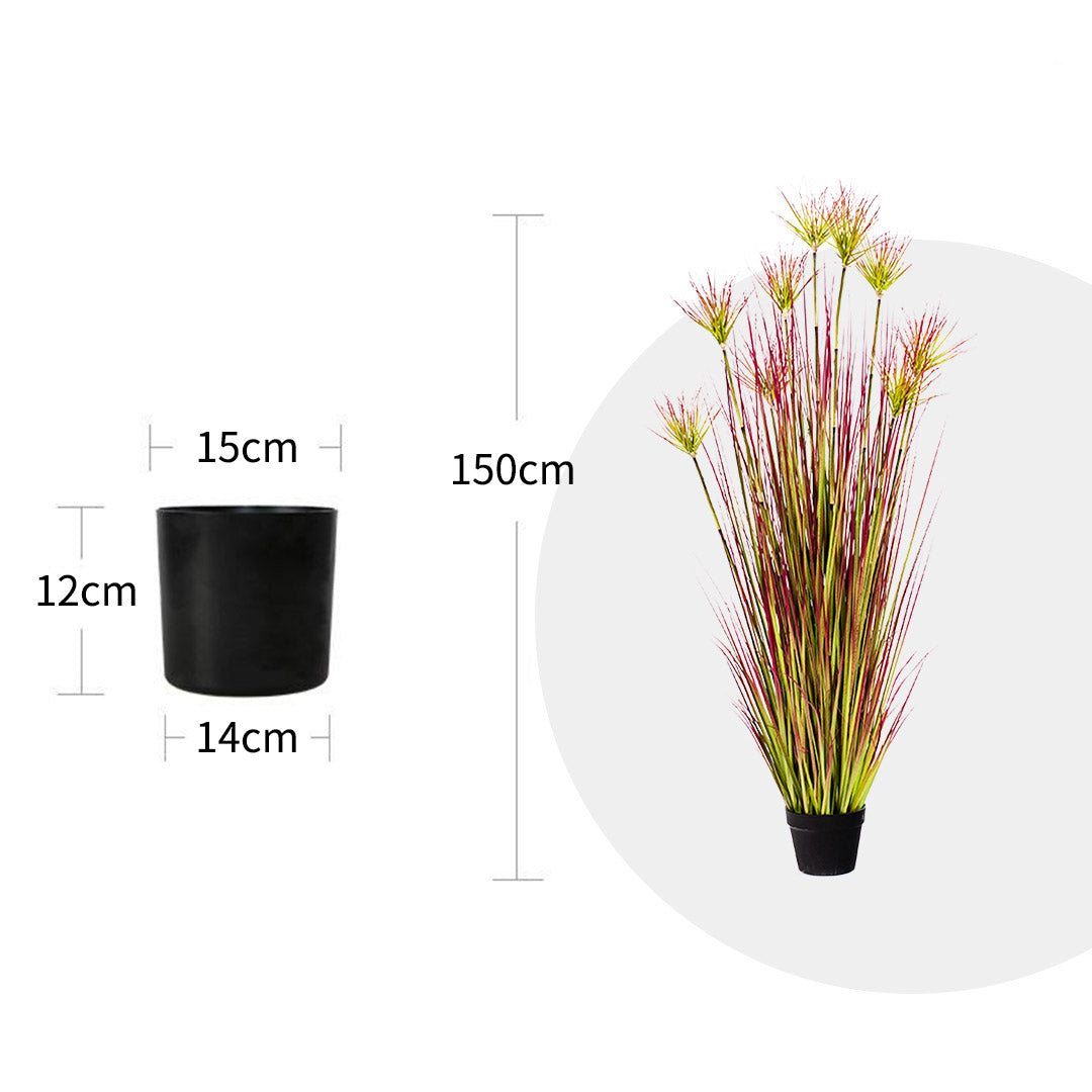 Soga 2 X 150cm Purple Red Artificial Indoor Potted Papyrus Plant Tree Fake Simulation Decorative