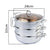 Soga 2 X 3 Tier 28cm Heavy Duty Stainless Steel Food Steamer Vegetable Pot Stackable Pan Insert With Glass Lid