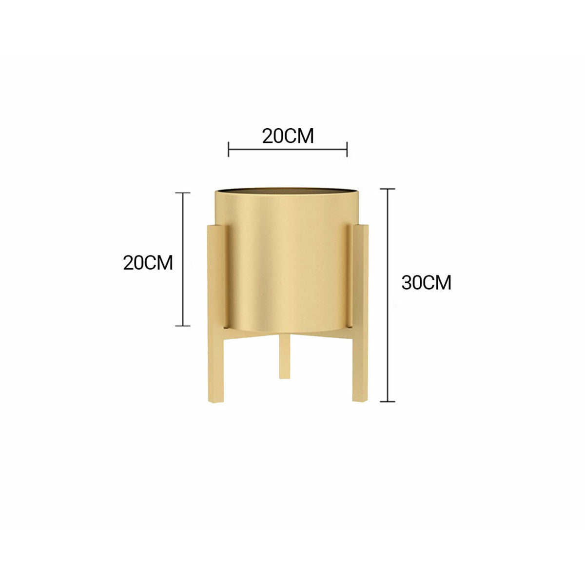 Soga 2 X 30 Cm Gold Metal Plant Stand With Flower Pot Holder Corner Shelving Rack Indoor Display