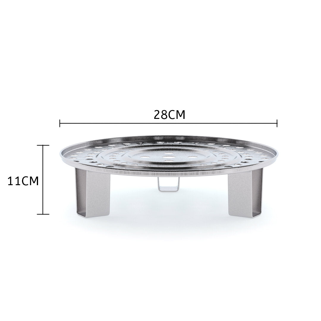 Soga 2 X 28cm Stainless Steel Steamer Insert Stock Pot Steaming Rack Stockpot Tray