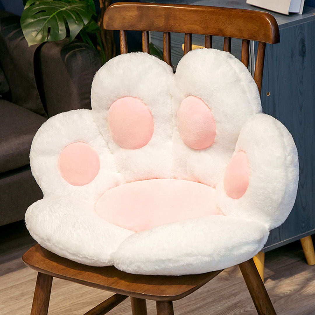 70cm White Paw Shape Cushion Warm Lazy Sofa Decorative Pillow Backseat Plush Mat Home Decor