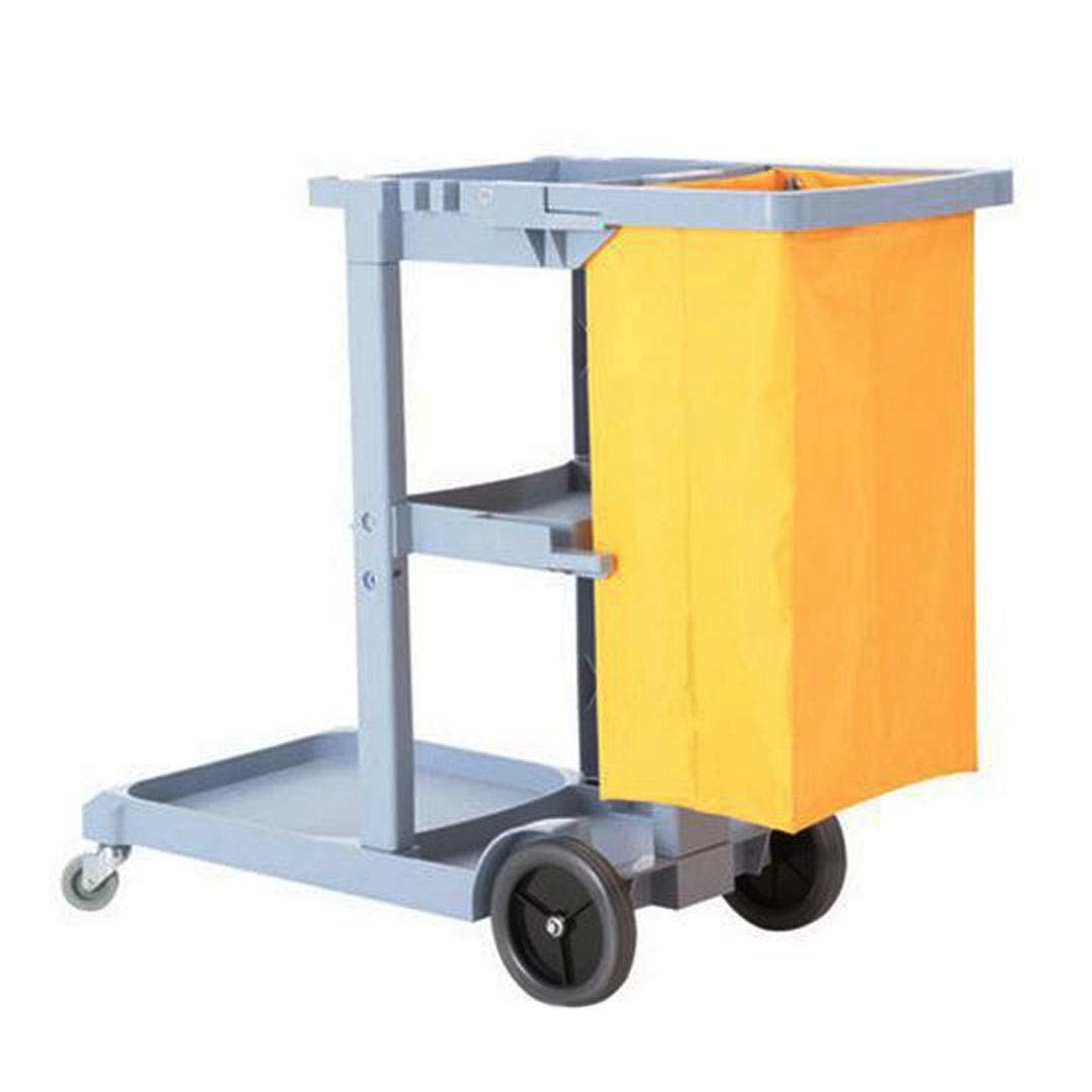 Soga 2 X 3 Tier Multifunction Janitor Cleaning Waste Cart Trolley And Waterproof Bag