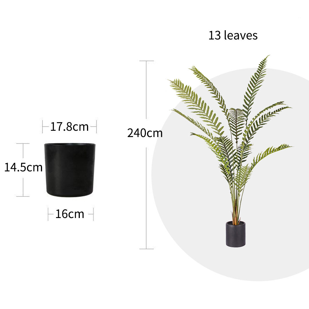 Soga 4 X 240cm Artificial Green Rogue Hares Foot Fern Tree Fake Tropical Indoor Plant Home Office Decor