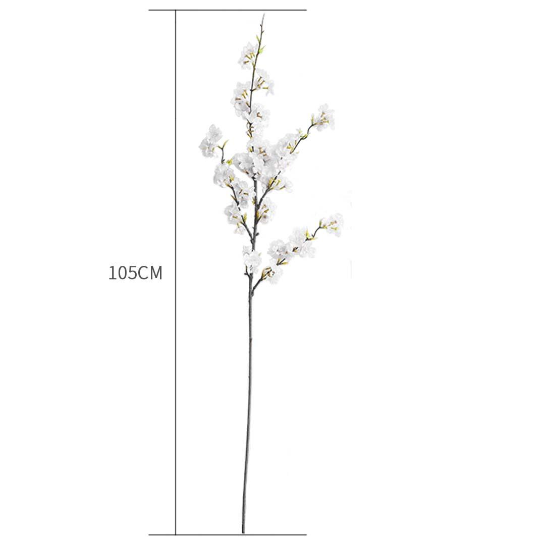 10X Artificial Silk Flower Fake Cherry Blossom Bouquet Table Decor White