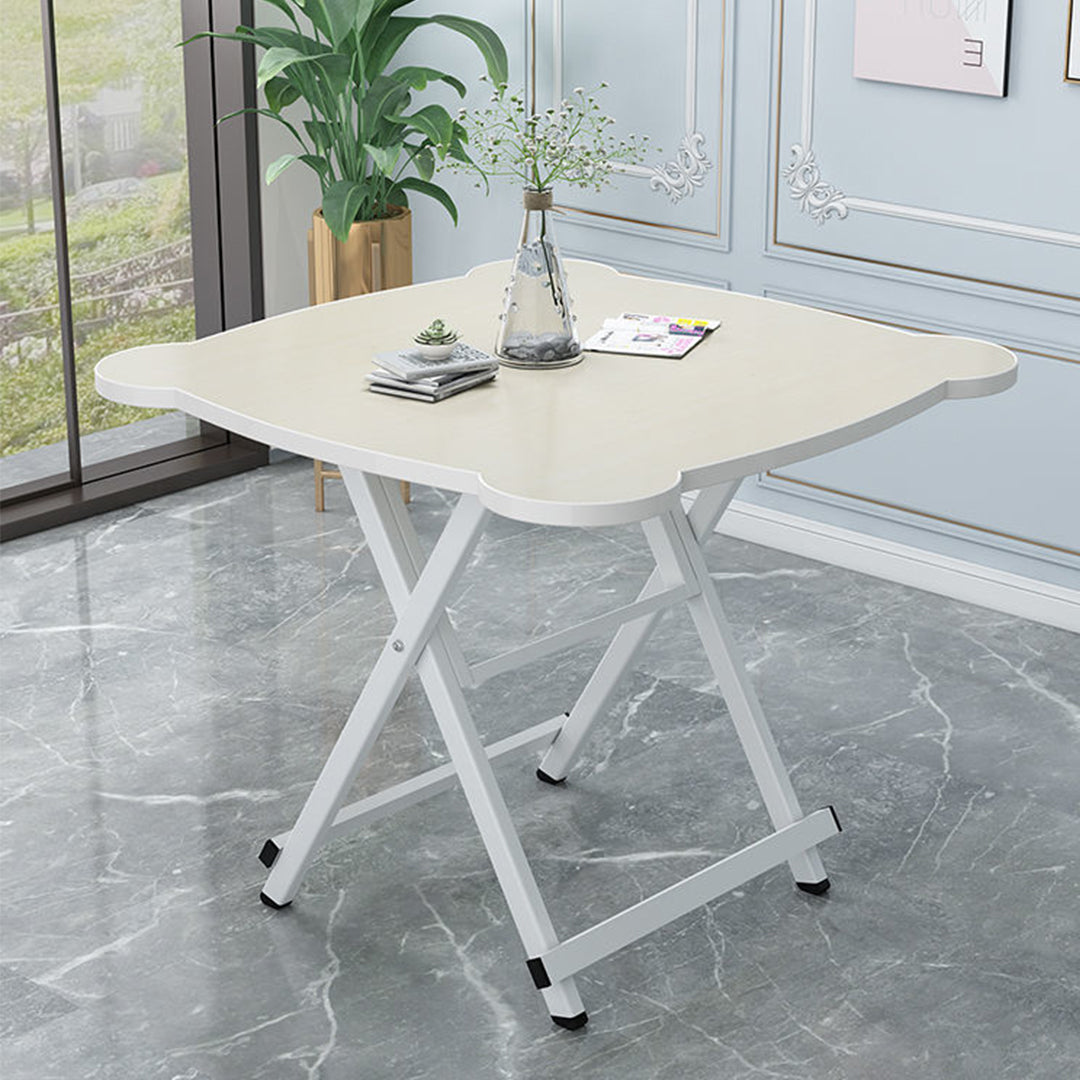2X White Minimalist Cat Ear Folding Table Indoor Outdoor Portable Stall Desk Home Decor