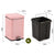 Soga 4 X 6 L Foot Pedal Stainless Steel Rubbish Recycling Garbage Waste Trash Bin Square Pink