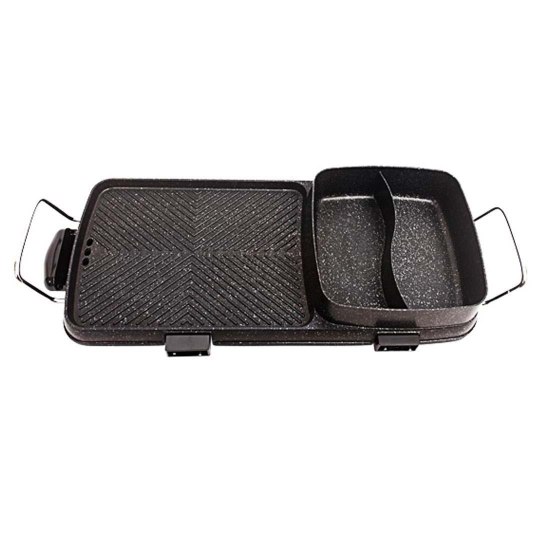 Soga 2 In 1 Electric Bbq Grill Teppanyaki And Steamboat Hotpot Asian Hot Pot