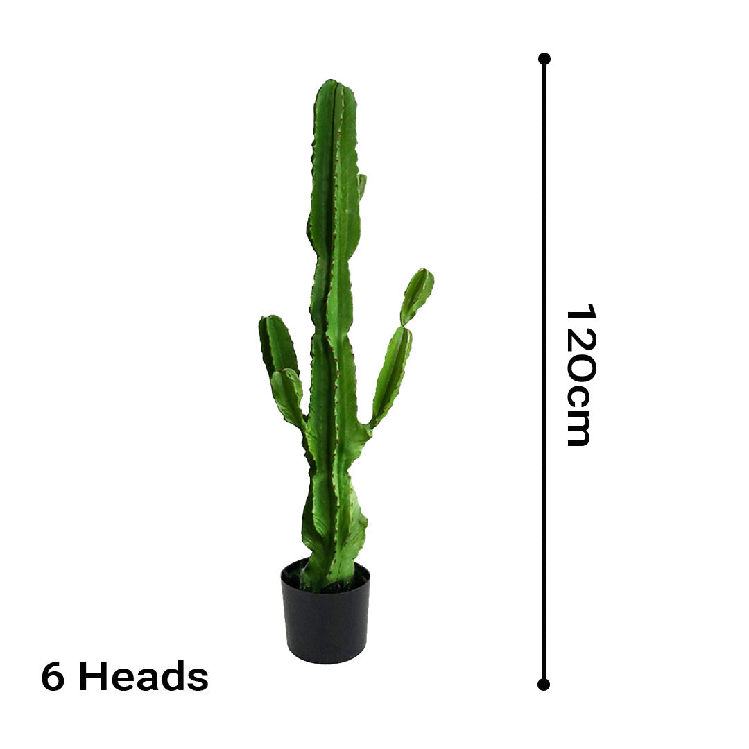 Soga 4 X 120cm Green Artificial Indoor Cactus Tree Fake Plant Simulation Decorative 6 Heads