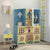 10 Cubes Blue Castle Print Portable Wardrobe Divide-Grid Modular Storage Organiser Foldable Closet