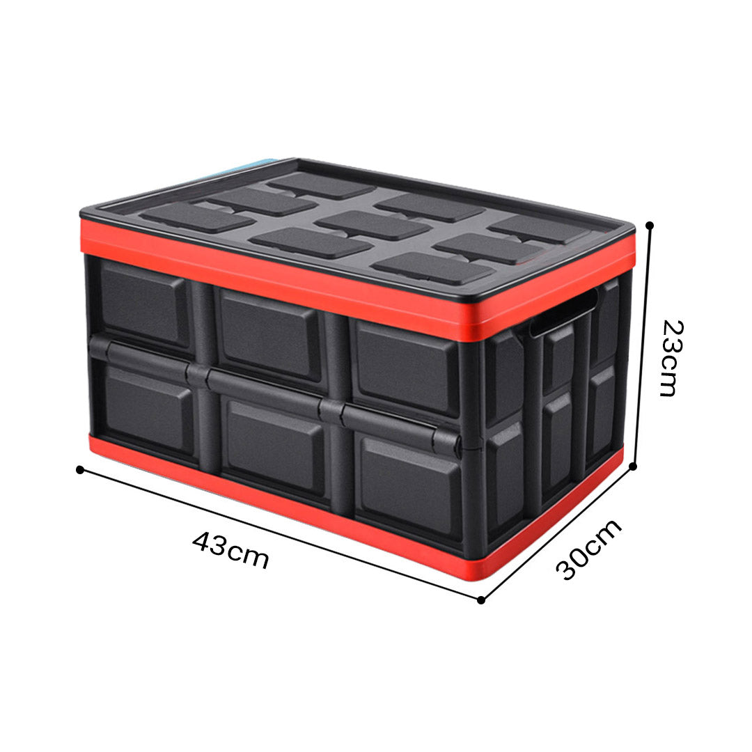 Soga 2 X 30 L Collapsible Car Trunk Storage Multifunctional Foldable Box Black