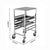 Soga 2 X Gastronorm Trolley 7 Tier Stainless Steel Bakery Trolley Suits 60cmx40cm Tray With Working Surface