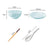 Soga Light Blue Japanese Style Ceramic Dinnerware Crockery Soup Bowl Plate Server Kitchen Home Decor Set Of 10